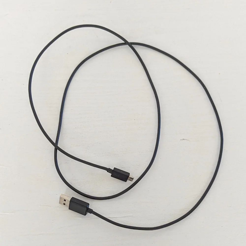 Micro USB Power Cable, Black - 3ft